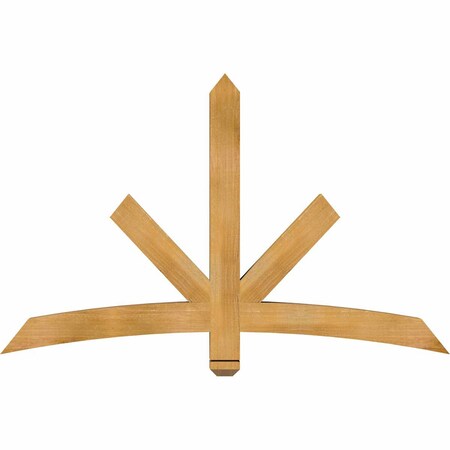 Ekena Millwork Alberta Rough Sawn Timber Gable Bracket, Western Red Cedar, 60"W x 38"H x 4"D x 4"F, 15/12 Pitch GBW060X38X0404ALB00RWR
